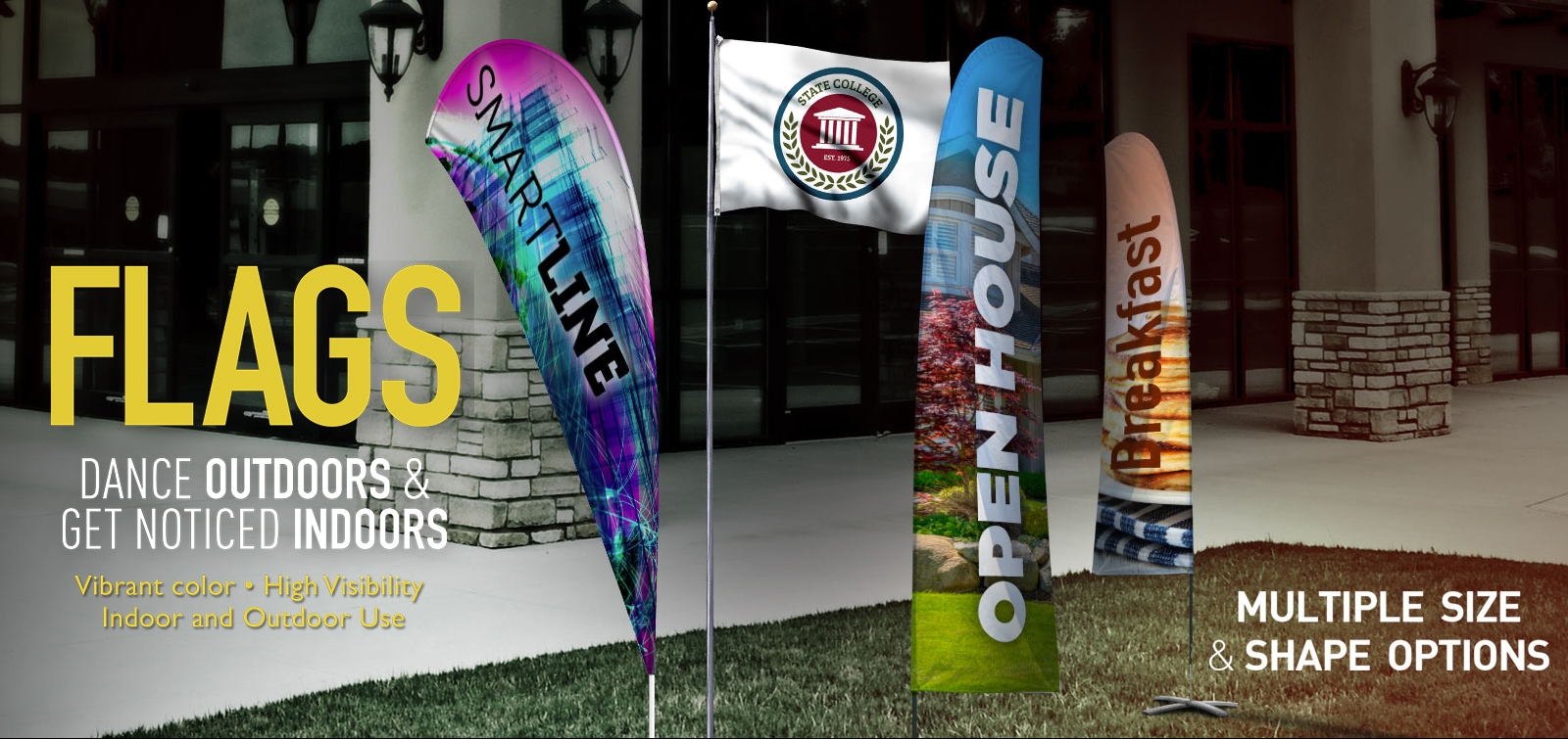 Custom Feather Flags windless Columbus banners