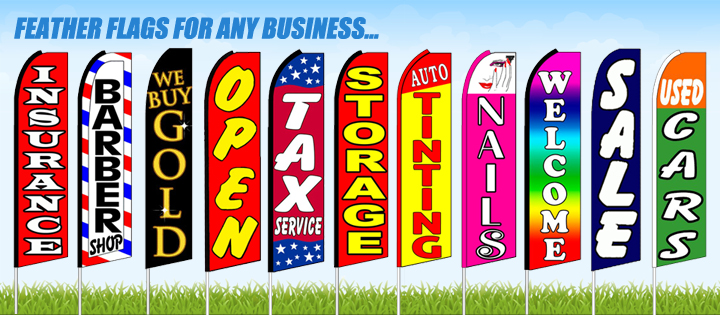 Details about   Outdoor Advertising Flex Banner Swooper Alt_America Flag Feather Flag Kit 