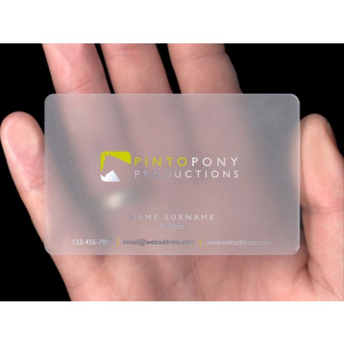 1000 Frosted & Clear Plastic Business Cards Overnight Grafix