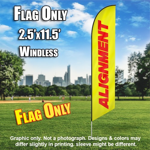 ALIGNMENT  yellow red windless flag