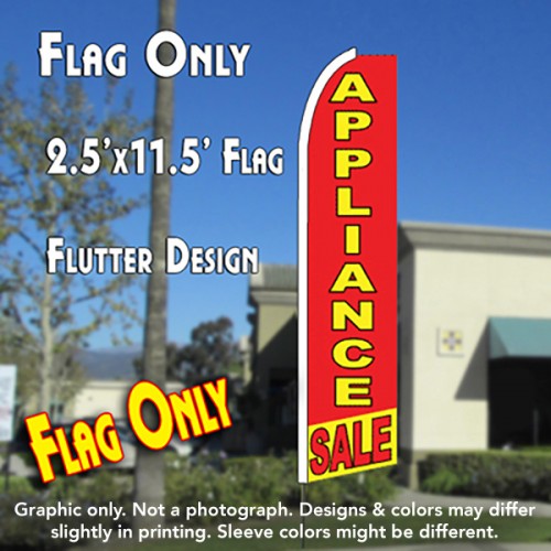 APPLIANCE SALE (Red/Yellow) Flutter Feather Banner Flag (11.5 x 2.5 Feet)