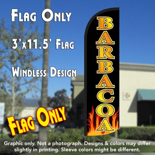 Barbacoa Windless Polyknit Feather Flag (3 x 11.5 feet)