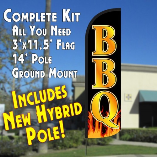Smoked, Mesquite BBQ banner flag kits for your business