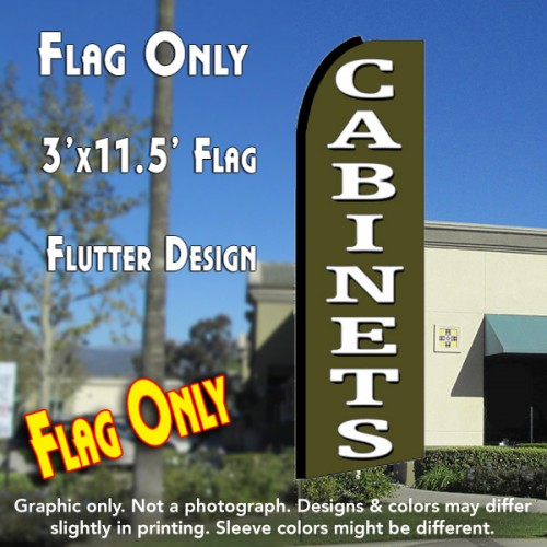 CABINETS (Green) Flutter Feather Banner Flag (11.5 x 3 Feet)