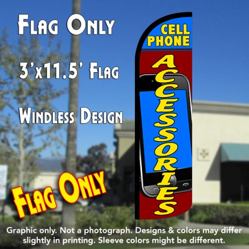 Cell Phone Accessories Windless Polyknit Feather Flag (3 x 11.5 feet)