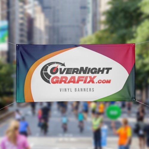 Custom Vinyl Banner (13oz.) 2' x 11' Full Digital Color