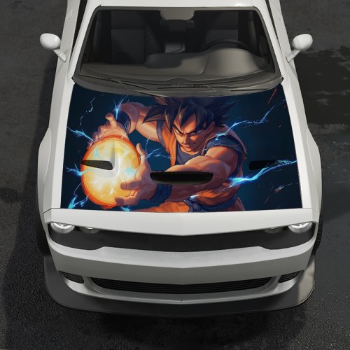 Dragon ball goku Custom hood wrap for cars, car hood decal, truck hood wrap, car hood sticker, truck decal, hood wrap for truck, bonnet wrap, vinyl sticker 