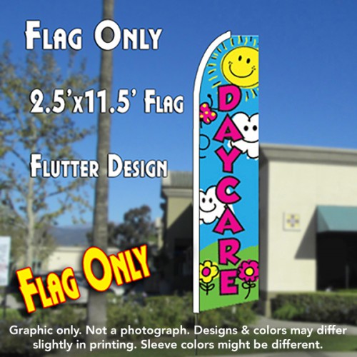 DAY CARE FLUTTER FLAG POLE MOUNT KIT Tall Advertising Banner Sign Wind Feather