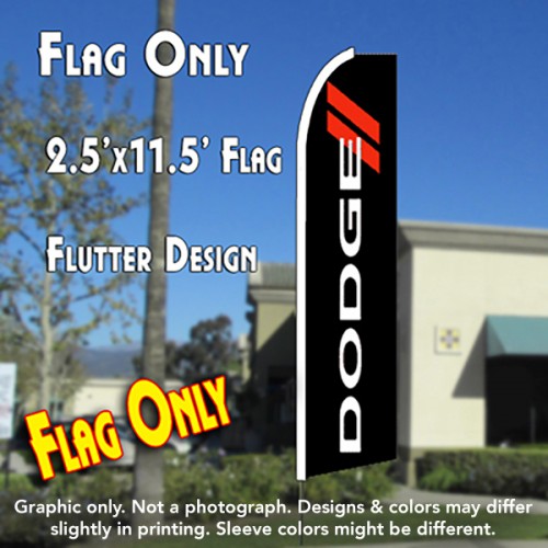 DODGE Flutter Feather Banner Flag (11.5 x 2.5 Feet)