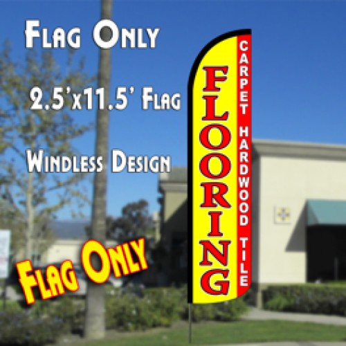 FLOORING Carpet Tile Hardwood Windless Polyknit Feather Flag (2.5 x 11.5 feet)