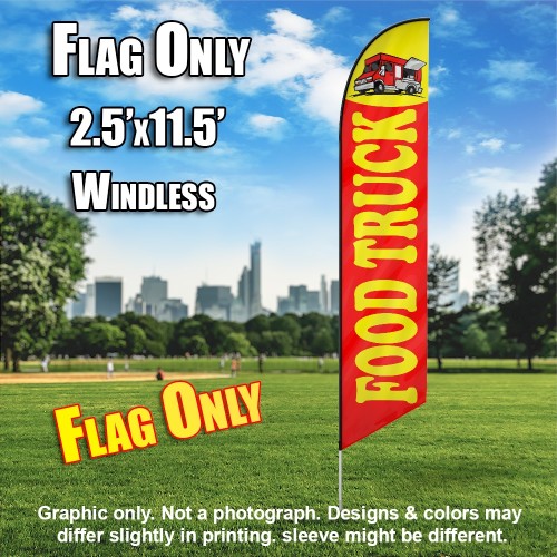 Food Swooper Flag Advertising Feather Flag Concessions Restaurant Food Truck 