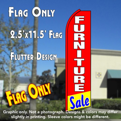 FURNITURE Sale (Red/Yellow) Flutter Feather Banner Flag (11.5 x 3 Feet)