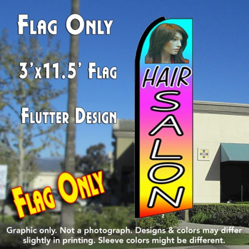 HAIR SALON (Multi-colored) Flutter Feather Banner Flag