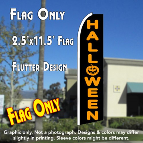 HALLOWEEN Flutter Feather Banner Flag (11.5 x 2.5 Feet)