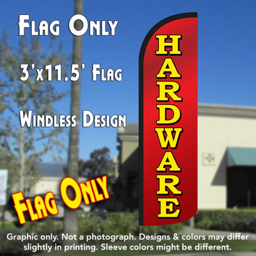 Hardware Windless Polyknit Feather Flag (3 x 11.5 feet)