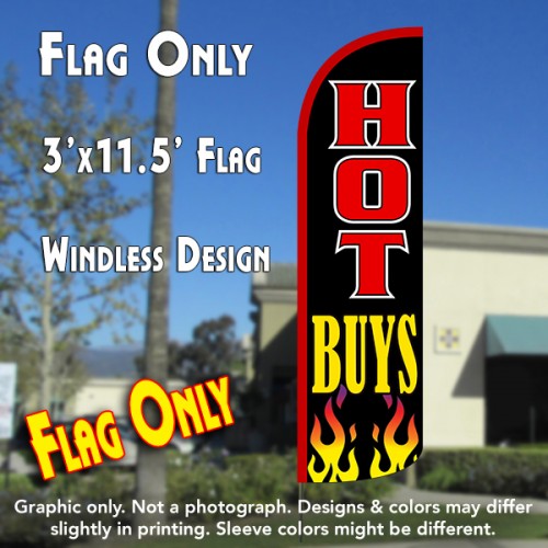 Hot Buys Windless Polyknit Feather Flag (3 x 11.5 feet)