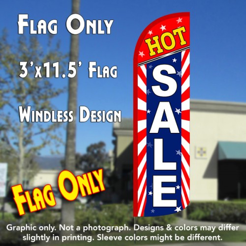 Hot Sale (Starburst) Windless Polyknit Feather Flag (3 x 11.5 feet)