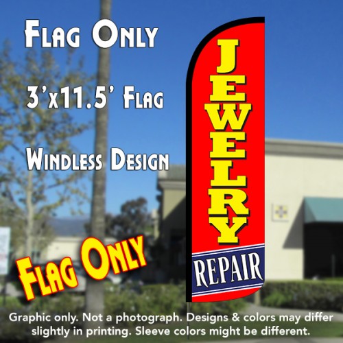 Jewelry Repair Windless Polyknit Feather Flag (3 x 11.5 feet)