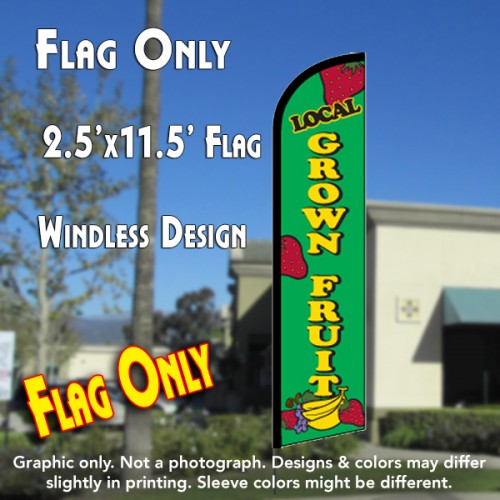 LOCAL GROWN FRUIT Windless Feather Banner Flag (2.5 x 11.5 Feet)
