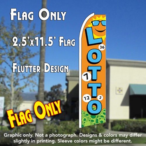 LOTTO Flutter Feather Banner Flag (11.5 x 2.5 Feet)