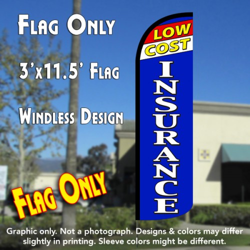 Low Cost Insurance Windless Feather Banner Flag