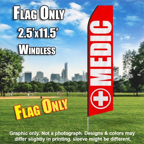 Medic (Red/White) Econo Feather Banner Flag