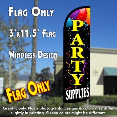 Party Supplies Windless Polyknit Feather Flag (3 x 11.5 feet)