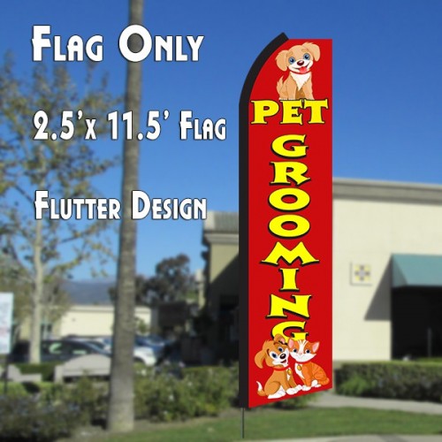 PET GROOMING (Red/Yellow) Flag