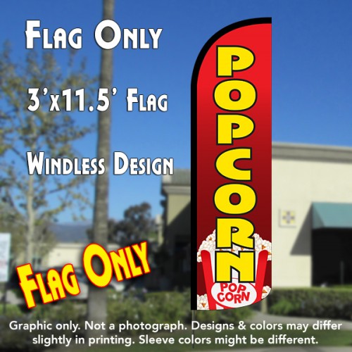Popcorn Windless Polyknit Feather Flag (3 x 11.5 feet)