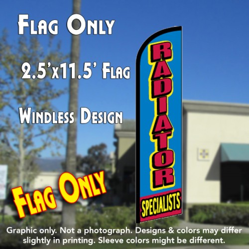 RADIATOR SPECIALISTS Windless Feather Banner Flag (2.5 x 11.5 Feet)