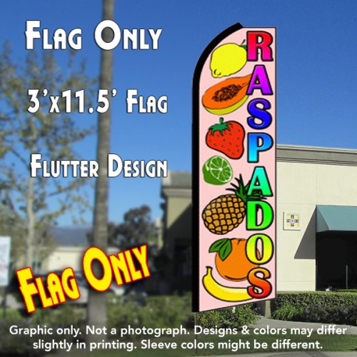 RASPADOS (Smoothies) Flutter Feather Banner Flag (11.5 x 3 Feet)