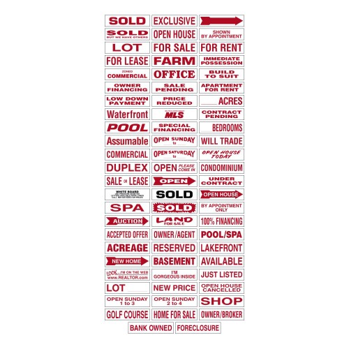 White on Red CALL OR TEXT 6"x24" REAL ESTATE RIDER SIGNS Buy 1 Get 1 FREE 