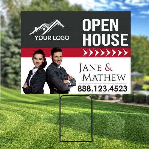 For Rent Custom Phone Business Corrugated Plastic Yard Sign /FREE Stakes 