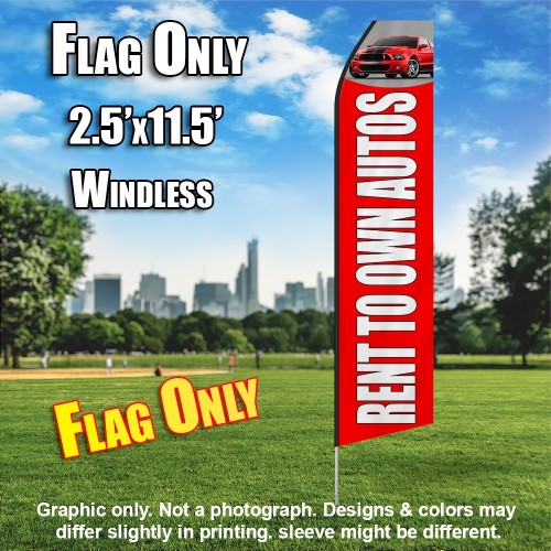 RENT TO OWN red white car flutter flag