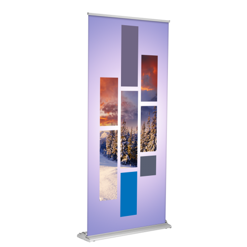 Banner Stand - SD Retractable 36"x80" (Silver)