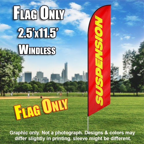 SUSPENSION red yellow windless flag