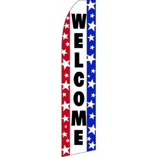 Welcome/Bienvenidos Feather Banner Flag 