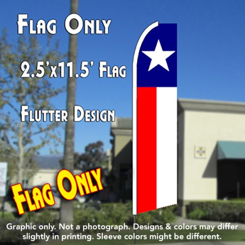 TEXAS (State) Flutter Feather Banner Flag (11.5 x 2.5 Feet)