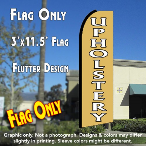 UPHOLSTERY (Gold) Flutter Feather Banner Flag (11.5 x 3 Feet)