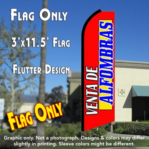 VENTA DE ALFOMBRAS (Red) Flutter Feather Banner Flag (11.5 x 3 Feet)