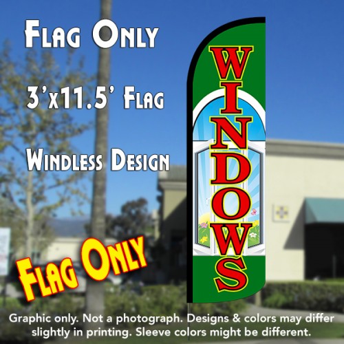Windows Windless Polyknit Feather Flag (3 x 11.5 feet)