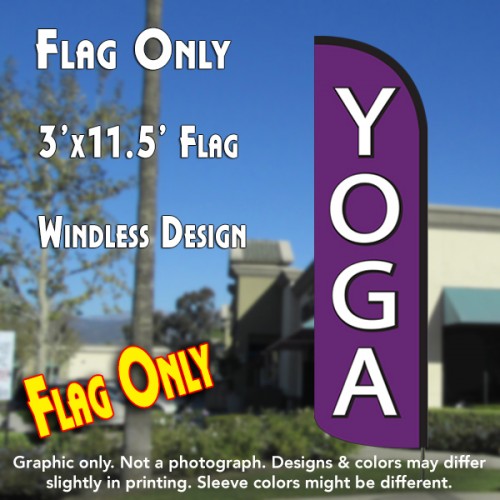yoga windless polyknit feather flags