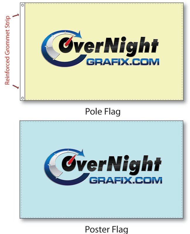 Custom Pole Flag Overnight Grafix