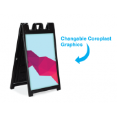 Black Deluxe Signicade FREE GROUND SHIPPING Next Day Print