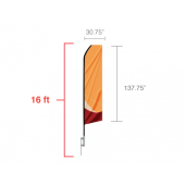 Custom Econo Feather Flag 16 feet tall