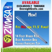 ZUMBA FITNESS BLUE AND PURPLE ADVERTISING GIRL FLAG  Feather Banner Flag Kit