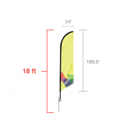 Custom Feather Angled Flag (X-Large) 18ft tall