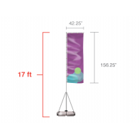 Custom Giant Feather Flag (Large) 17ft tall