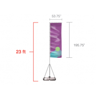 Custom Giant Feather Flag (X-Large) 23 ft tall