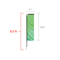 Custom Rectangle Feather Flag (Small) 8.5 ft tall